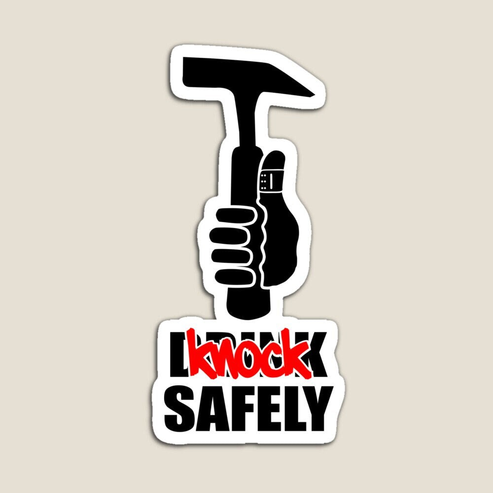 Knock Safely (Sticker) – Sheet Metal Supreme