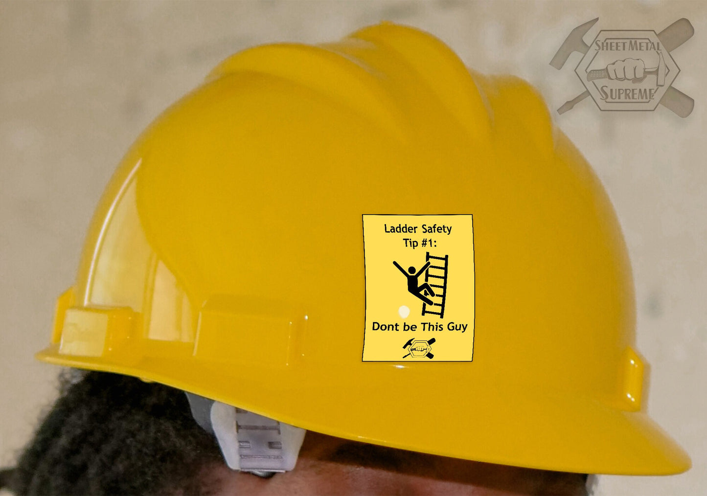 Ladder Safety (Sticker) Great For Hardhats, Construction Sites